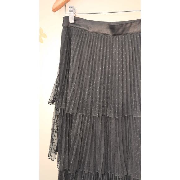 Intermix Black Lace Tiered Maxi Skirt – Size 6 - Picture 4 of 4